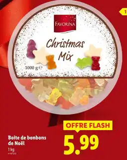 Lidl Favorina Boîte de bonbons de Noël offre