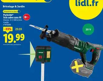 Lidl PARKSIDE Scie sabre sans fil offre