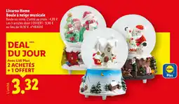 Lidl LIVARNO HOME Boule à neige musicale offre