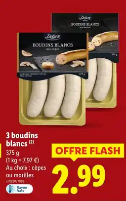 Lidl DELUXE 3 boudins blancs offre