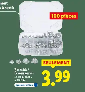 Lidl PARKSIDE Écrous ou vis offre