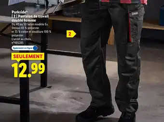 Lidl PARKSIDE Pantalon de travail doublé homme offre