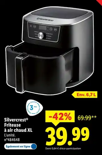 Lidl Silvercrest Friteuse à air chaud XL offre