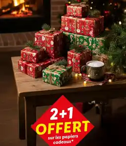 Lidl 2+1 offert sur les papiers cadeaux offre