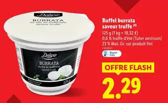 Lidl DELUXE Buffel burrata saveur truffe offre