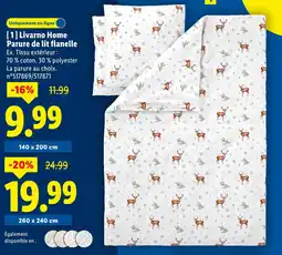 Lidl LIVARNO HOME Parure de lit flanelle offre