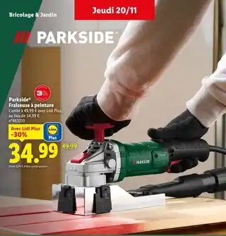 Lidl PARKSIDE Fraiseuse à peinture offre