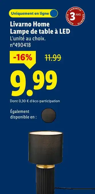 Lidl Livarno Home Lampe de table à LED offre