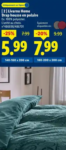 Lidl LIVRNO HOME Drap housse en polaire offre