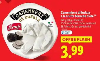 Lidl Camembert di bufala à la truffe blanche d'été offre