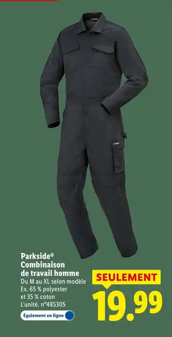 Lidl Parkside Combinaison de travail homme offre