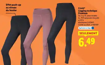 Lidl Crivit Legging technique Premium offre
