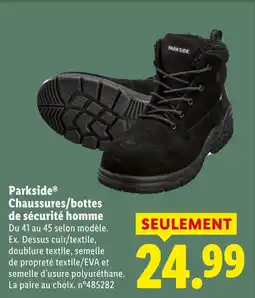 Lidl Parkside Chaussures/bottes de sécurité homme offre