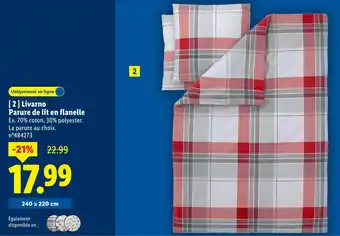 Lidl LIVARNO Parure de lit en flanelle offre