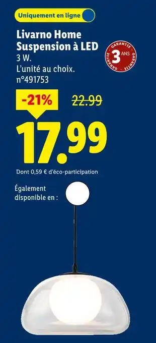 Lidl LIVARNO HOME Suspension à LED offre