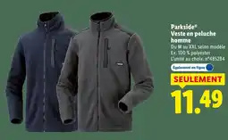 Lidl PARKSIDE Veste en peluche homme offre
