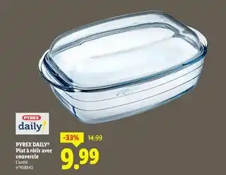 Lidl PYREX DAILY Plat à rôtir avec couvercle offre