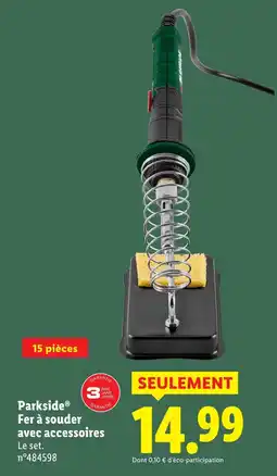 Lidl Parkside Fer à souder avec accessoires offre