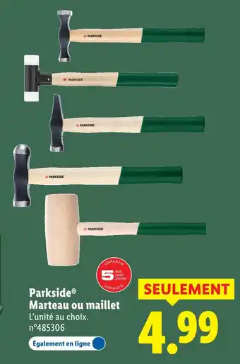 Lidl PARKSIDE Marteau ou Maillet offre