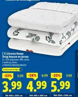 Lidl Livarno Home Drap housse en jersey offre