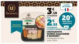 U Express U SAVEURS Choucroute Garnie Alsacienne offre