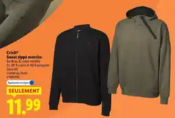 Lidl CRIVIT Sweat zippé oversize offre