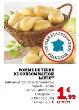 U Express Pomme de terre de consommation lavée offre