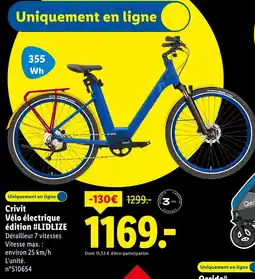 Lidl CRIVIT Vélo électrique édition #lidlize offre