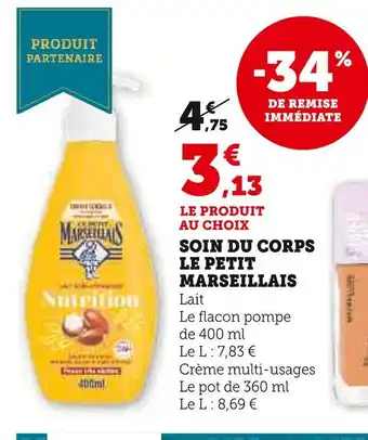 U Express LE PETIT MARSEILLAIS Soin du corps offre