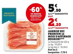 U Express Negroni Jambon Sec Premium 12 Mois d'Affinage offre