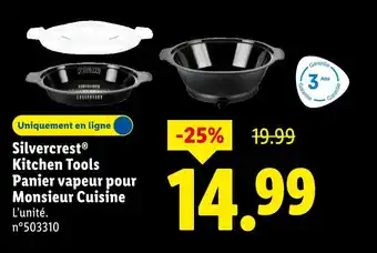 Lidl SILVERCREST Kitchen Tools Panier vapeur pour Monsieur Cuisine offre