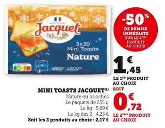 U Express JACQUET Mini Toasts offre
