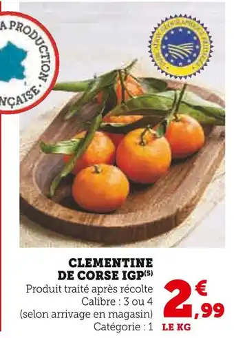 U Express Clémentine de Corse IGP offre