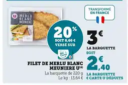U Express U Filet de Merlu Blanc Meuniere offre
