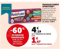 U Express APERICUBE Fromage fondu offre