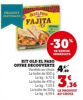 U Express OLD EL PASO Kit offre decouverte offre