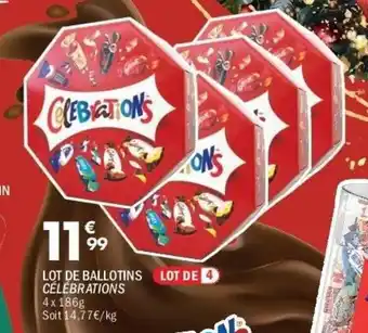 La Foir'Fouille Lot de ballotins lot de 4 célébrations offre