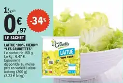 E.Leclerc Express Laitue 100% cœur les crudettes offre