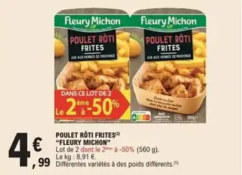 E.Leclerc Express Poulet rôti frites fleury michon offre