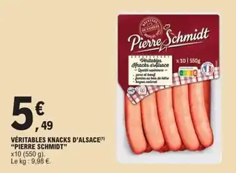 E.Leclerc Express Véritables knacks d'alsace pierre schmidt offre