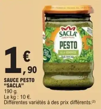 E.Leclerc Express Sauce pesto sacla offre