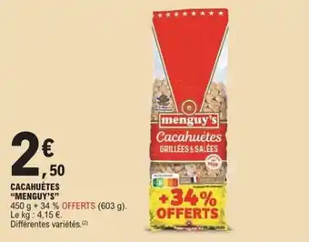 E.Leclerc Express Cacahuètes menguy's offre
