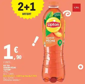 E.Leclerc Express Ice tea saveur pêche lipton offre