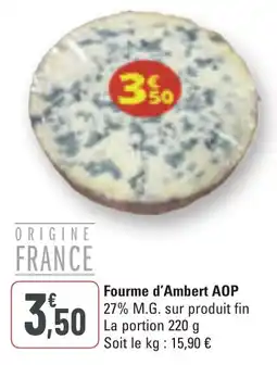 G20 Fourme d'ambert aop offre