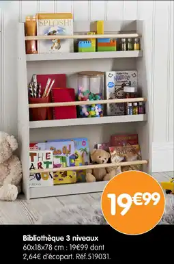 b&m Bibliothèque 3 niveaux offre