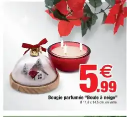 Bazarland Bougie parfumée Boule à neige offre