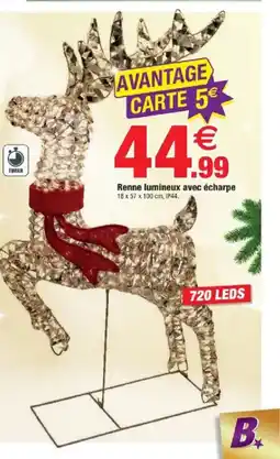 Bazarland Renne lumineux avec écharpe offre