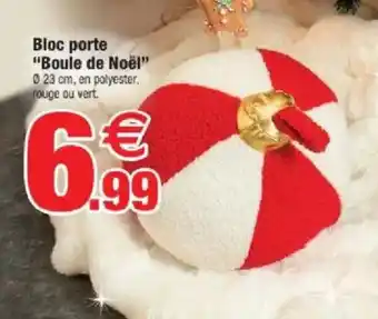 Bazarland Bloc porte Boule de Noël offre