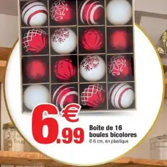 Bazarland Boîte de 16 boules bicolores offre