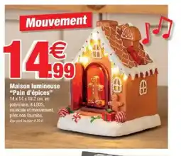 Bazarland Maison lumineuse Pain d'épices offre